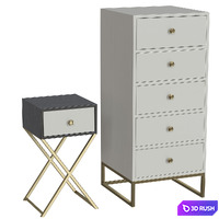 Chest of drawers and bedside tables hudkoff_mebel 3D Model Corona