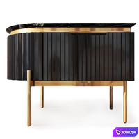 Dresser and nightstand Tesla black. Nightstand, sideboard by Medusa Home 3D Model Vray, Corona