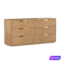 BRETON 6-DRAWER DRESSER 3D Model Vray, Corona