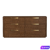 BRETON 6-DRAWER DRESSER 3D Model Vray, Corona
