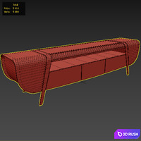 Homary Mella 86.6 TV Stand 3D Model Vray, Corona