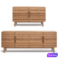 Buffet suite made of oak Melaly, La Redoute 3D Model Vray, Corona