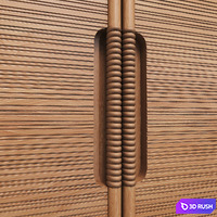 Buffet suite made of oak Melaly, La Redoute 3D Model Vray, Corona
