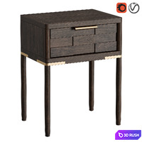 Bedside table Textures 3D Model Vray, Corona