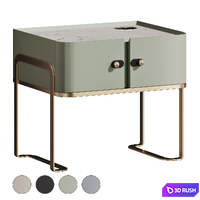 Smart bedside table with Wi-fi charging 3D Model Corona