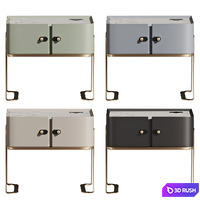 Smart bedside table with Wi-fi charging 3D Model Corona