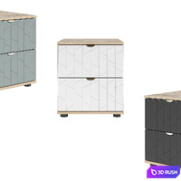 Bedside tables Mont Blanc Angle 3D Model Corona