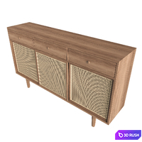 Farmhouse Wooden Storage 3D Model Vray