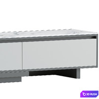 Fero Modern Black Extendable Stone &amp; Wood TV Stand 3D Model Corona