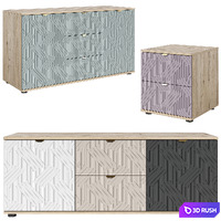 Bedside tables Mont Blanc Fancy 3D Model Corona