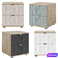 Bedside tables Mont Blanc Fancy 3D Model Corona