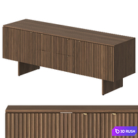 Murmur 2 Door Drawer Console 3D Model Vray