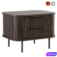 Glide bedside table by Dantone Home 3D Model Vray, Corona