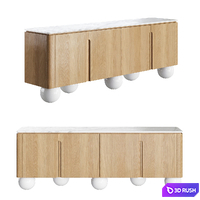 Chest of drawers City 3D Model Vray, Corona
