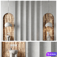 Headboard n1 3D Model Vray, Corona