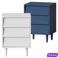 West Elm - Pippa Nightstand 3D Model Vray, Corona