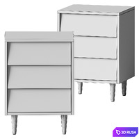 West Elm - Pippa Nightstand 3D Model Vray, Corona
