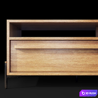 Tv stand sideboard nightstand Outline Teak House 3D Model Vray, Corona