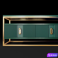 Chest of drawers and bedside table Nice Wooden Kors 3D Model Vray, Corona