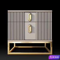 Chest of drawers and bedside table Nice Wooden Kors 3D Model Vray, Corona