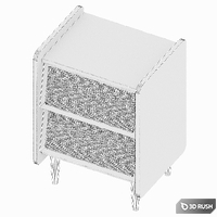 Taga bedside table 3D Model Corona