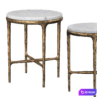 HADDEUS MARBLE ROUND SIDE TABLE 3D Model