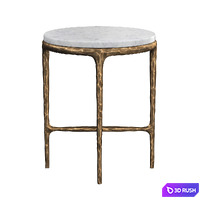 HADDEUS MARBLE ROUND SIDE TABLE 3D Model Vray, Corona