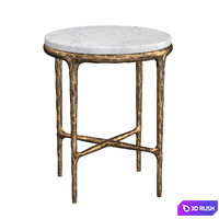 HADDEUS MARBLE ROUND SIDE TABLE 3D Model Vray, Corona