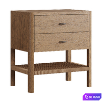 Lulu and Georgia Laird Nightstand 3D Model Vray, Corona