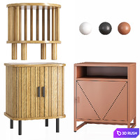 Stand Set 3D Model Vray, Corona