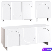 TV stand, bedside table Romer-1 Milk set 3D Model Vray, Corona