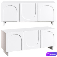 TV stand, bedside table Romer-1 Milk set 3D Model Vray, Corona