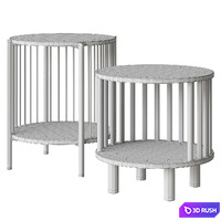Haris Osaka bedside table 3D Model Vray, Corona