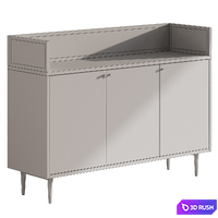 Noya Oak &amp; Rattan Cane Sideboard from LaRedoute 3D Model Vray, Corona
