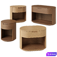 Restoration Hardware Corta open nightstands 3D Model Vray, Corona