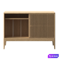 The chest of drawers for the Loyd vinyl record player is made of solid wood. 3D Model Vray, Corona