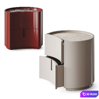 Meridiani Johnny Bedside Table 3D Model Vray, Corona