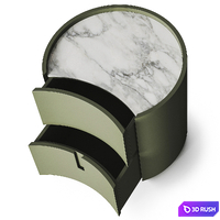 Meridiani Johnny Bedside Table 3D Model Vray, Corona