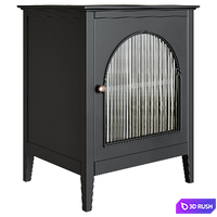 Bedside table Tempered Glass Nightstand 3D Model Corona