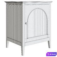 Bedside table Tempered Glass Nightstand 3D Model Corona