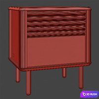 Bedside table Lenon 3D Model Corona