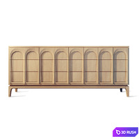 Chest of drawers bedside table Sculptural Thomasville 3D Model Vray, Corona
