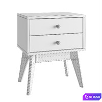 Bedside table Dark 3D Model Vray, Corona