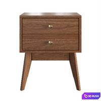Bedside table Dark 3D Model Vray, Corona