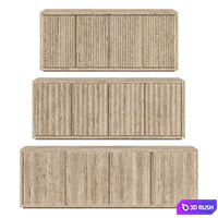 Restoration Hardware Julien sideboard 3D Model Vray, Corona