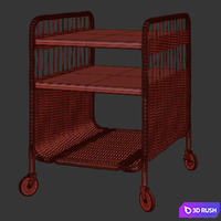 Cabinet on wheels FRYKSAS by ikea FREKS 3D Model Corona