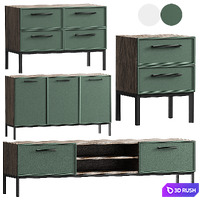 Chest of drawers,Bedside table,TV Nicole 3D Model Corona