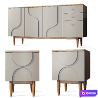 Chest of drawers sideboard bedside table Arka Etagerca Shelf 3D Model Vray, Corona