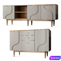 Chest of drawers buffet Arka Etagerca Shelf 3D Model Vray, Corona