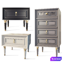 Chest of drawers bedside table Lorenta Homage Dogtas 3D Model Vray, Corona